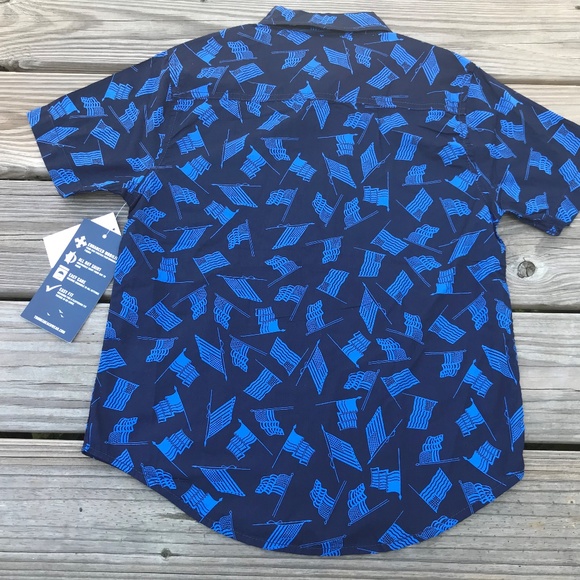 Trunk Surf & Swim Co Big Boys Shirt Tropical Blue - Picture 8 of 8